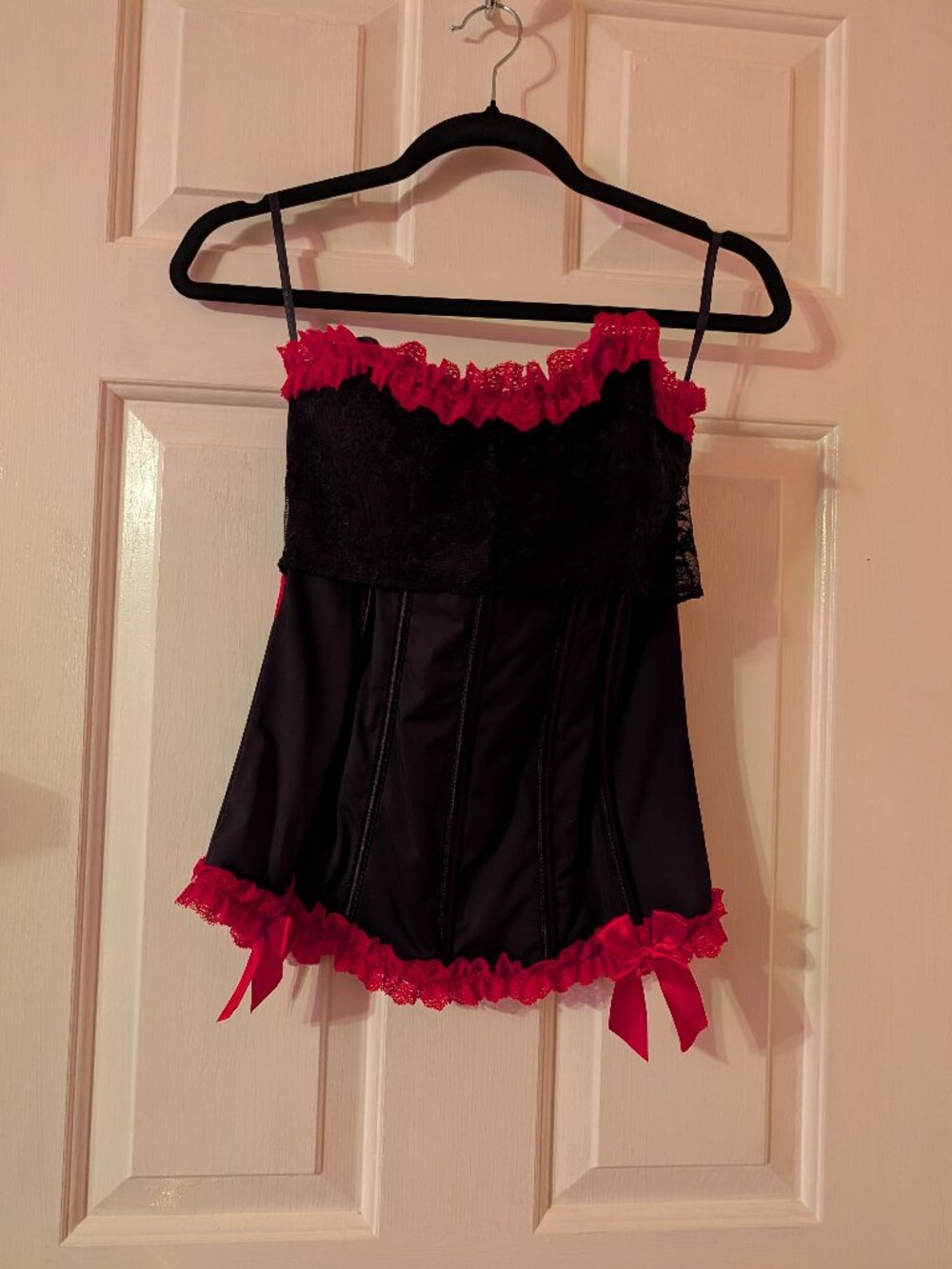 Black and Red Sash Ribbon Bustier ~ 1/1X